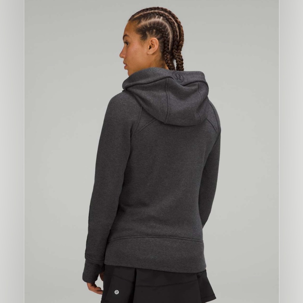 Lululemon NWT Scuba Hoodie *Plush sz 12 Heathered Black/Black - Picture 2 of 8